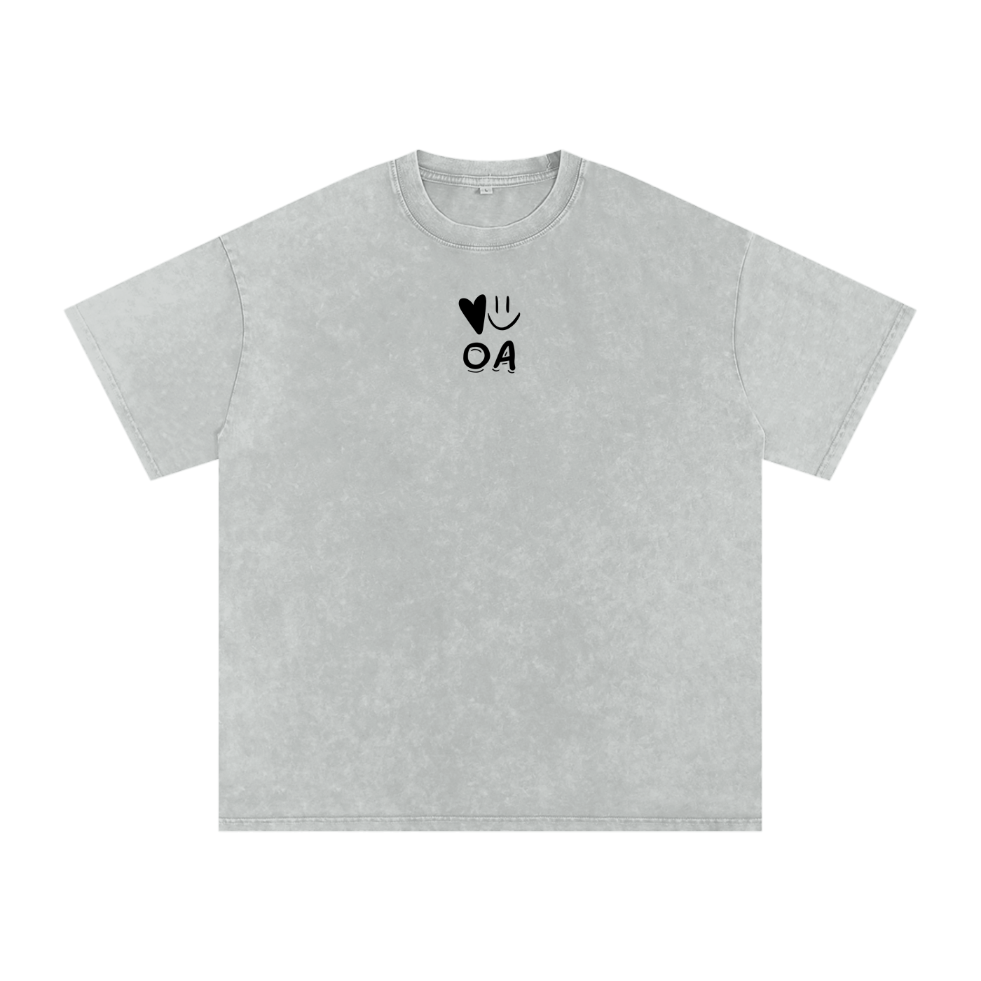 Snow Washed Oversized Cotton T-Shirt